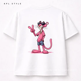 تیشرت پلنگ صورتی | قواره باکسی %100 پنبه کد 1294