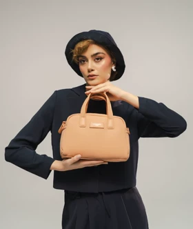 کیف دستی زنانه چرم مصنوعی مشکی و رنگی دیوید جونز DAVIDJONES