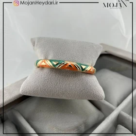 دستبند زنانه بنگل با طرح میناکاری شیک و ظریف کد bg10019