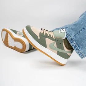 کفش کتانی اسپرت مردانه رنگ کرم سبز مدل نایک NIKE AIR FORCE