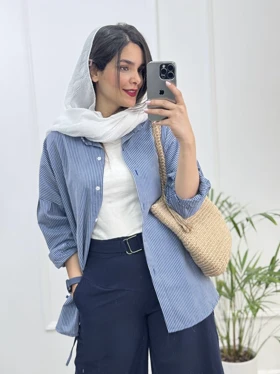 مانتو شومیزی راه راه دل آرا