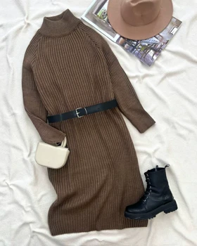 پیراهن بافت بلند گرماژ بالا کد 5258