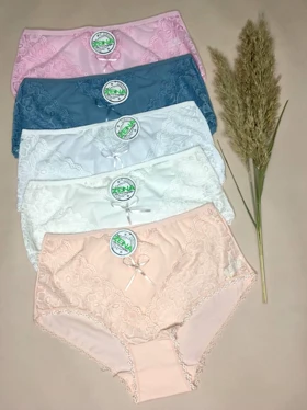 شورت زنانه بیگ سایز برند ZENA پک پنج تایی کد6500