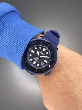 ساعت مچی سیکو بند رابر آبی Seiko