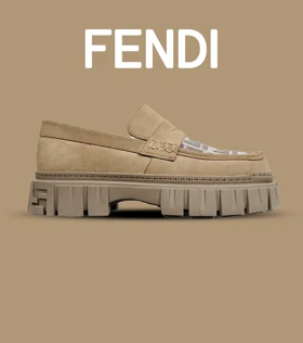 کفش مردانه چرمی سبز FENDI مدل 6793