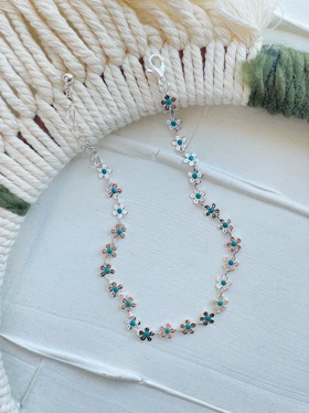 پابند نقره ای فیروزه