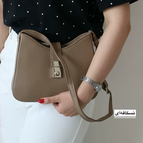 کیف زنانه دوشی مدل هانام (نسکافه‌ای)
