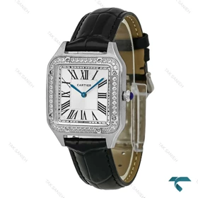 ساعت کارتیه سانتوس دومونت سیلور دورنگین متوسط Cartier-8886-L