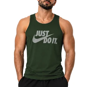 رکابی ورزشی مردانه نایک مدل MuB-JUST DO IT 184 یشمی