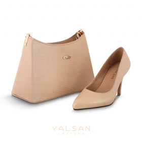 ست کیف و کفش زنانه چرم یلسان مدل آندیا کد 957-OPAL-GL