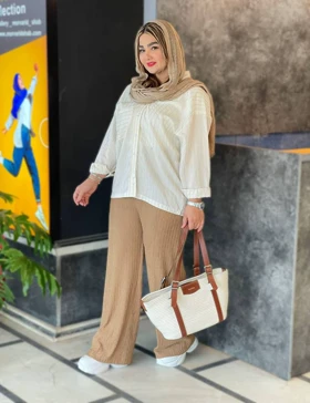 شلوار پلیسه کشی آبان کد : S1001