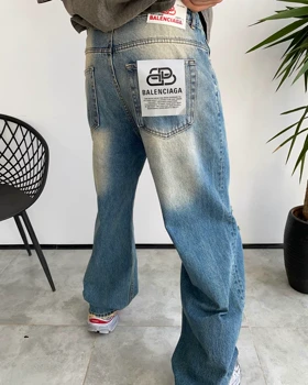 شلوار فول بگ کثیفشور زانو زاپ BALENCIAGA