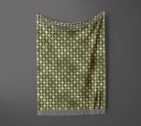 شال مبل ریش دار sofa shawl 348