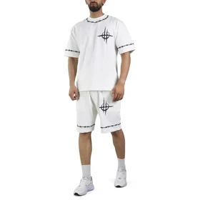 ست تیشرت و شلوارک اسپرت مدل DRY-4B0303 سفید