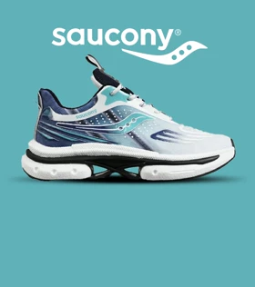کفش کتانی سفید آبی Saucony Axon 3 مدل 7400