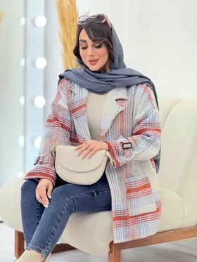 پالتو چهارخونه دو جیب کاملیا