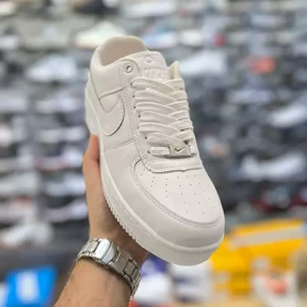 کفش روزمره زنانه نایکی مدل ایرفورس تمام سفید کیفیت عالی