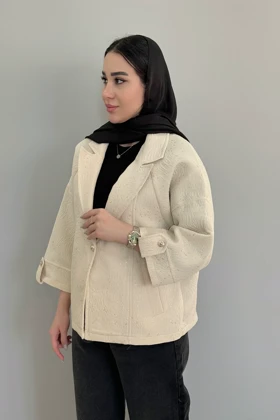 کت ژاکارد لمه دار