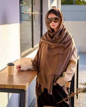 شال پاییزه موهر ساده تک‌رنگ (رنگ‌های نود) 20533