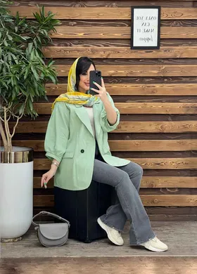 مانتو کتی تک دکمه آستین پیله