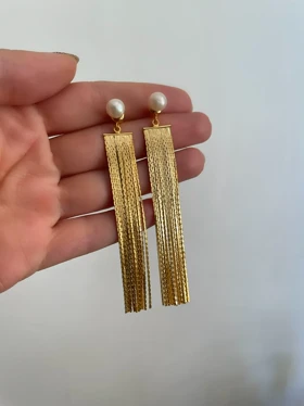 گوشواره آویز مرواریدی UBL