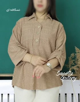 تونیک مانتویی 3 دکمه