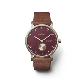 ساعت مچی عقربه ای زنانه مردانه تریوا (TRIWA) مدل Ruby Falken Brown Classic
