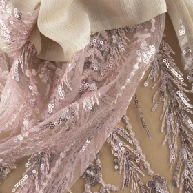 شال مجلسی زنانه ویسکوز ابریشم پولکی منگوله‌دار