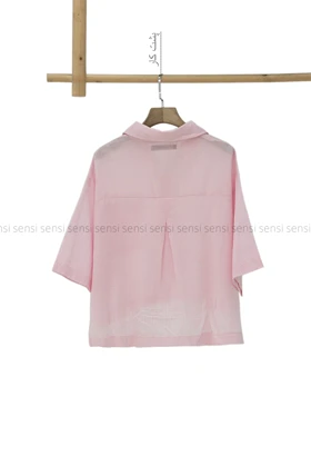 شومیز باکسی تک جیب کد1005680