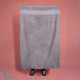 حوله حمامی طرح ژولیت رنگ طوسی روشن