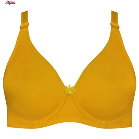 سوتین لاکرا پرسی فنردار زنانه پانیذ زرد کد 66386