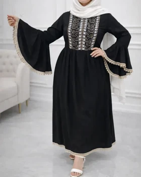 ساحلی مشکی آستین کلوش 7385