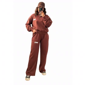 ست دخترانه دورس نیم زیپ شلوار بروکلین