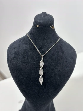 گردنبند نقره پیچی زنانه 968