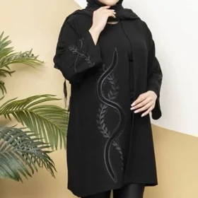 مانتو کتی زنانه مجلسی طرح دار