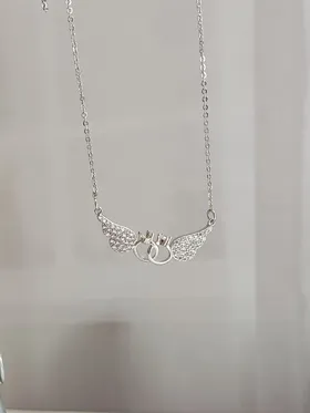 گردنبند بال فرشته و حلقه/ تخفیفی