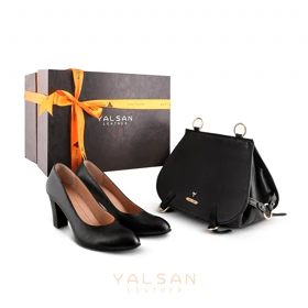ست کیف و کفش زنانه چرم یلسان مدل مارال کد 901-ANA-HRM