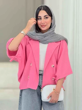 مانتو پانچ آستین بند سوگل