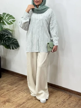 تونیک مانتویی جلو دکمه پاستیلی