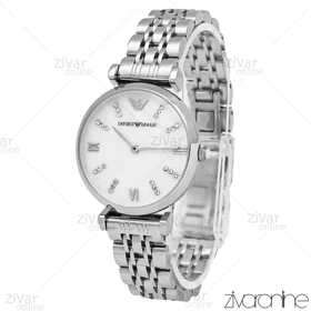 ساعت امپریو آرمانی زنانه سیلور ایندکس نگین‌دار 106074