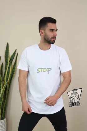 تیشرت یقه گرد NEVER STOP