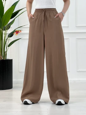 شلوار کمرکش پری (نسکافه‌ای)