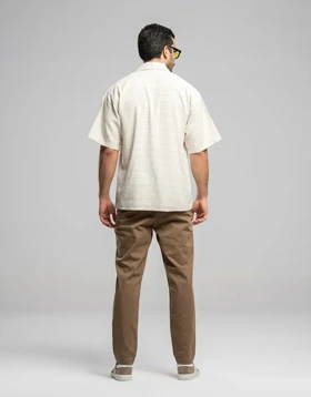 آستین کوتاه راه راه باریک