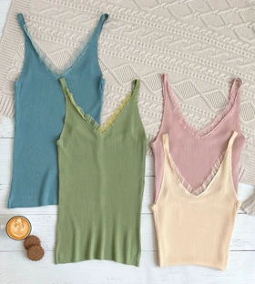 تاپ کبریتی یقه چین‌دار کد 2357