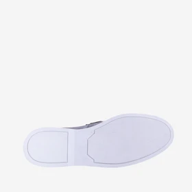 کفش کالج چرم طوسی مردانه مدل sh132 tu