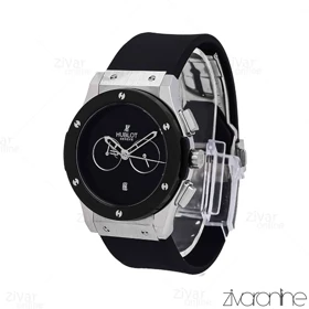 ساعت هابلوت زنانه کلاسیک فیوژن سیلور مشکی صفحه مهندسی 106784