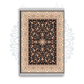 *جدید* فرشینه از جنس پارچه شانل مخمل ترک طرح فانتزی برند دفه کد 1818