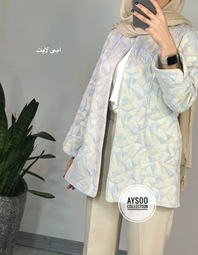 مانتو ژاکارد طلاکوب