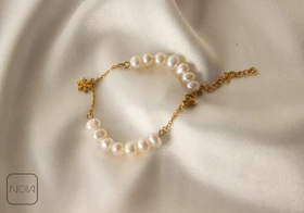 دستبند استیل مروارید برف