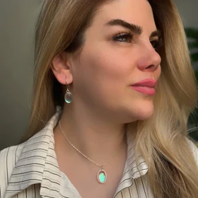 گوشواره سنگ اپال